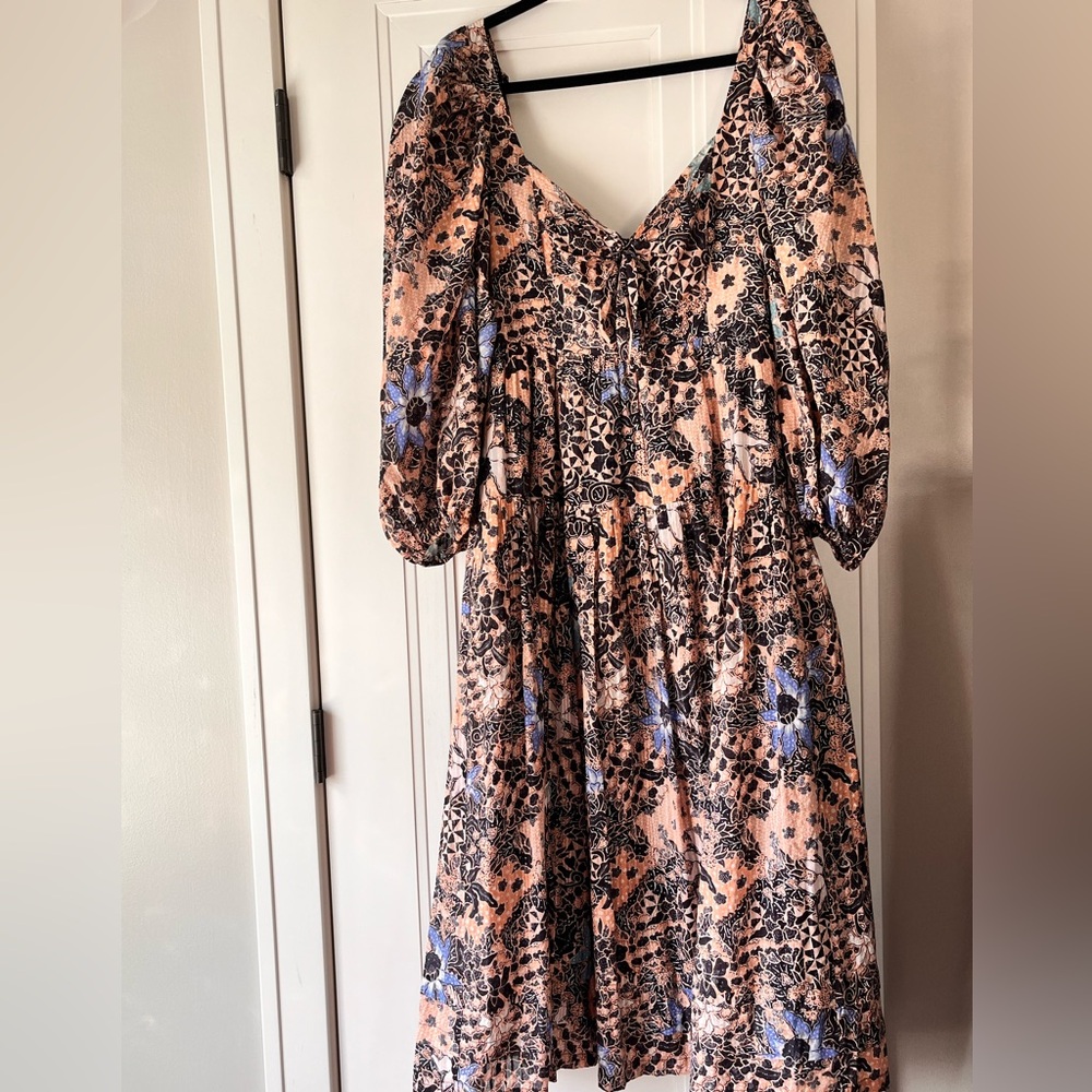 $445 Ulla Johnson Kemala Floral Puff Sleeve Midi Maxi Dress Size 4/S - Picture 6 of 7